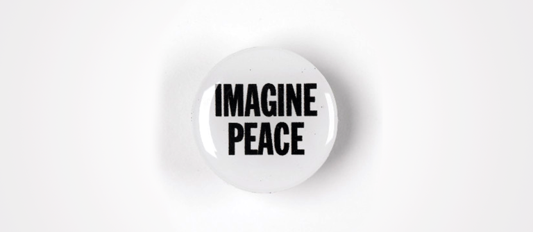 imagine peace badge
